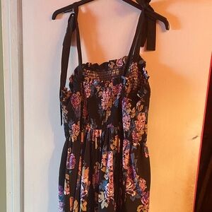 SHEIN Black Floral Dress